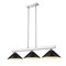 Z-Lite Cobalt Billiard, 3-Light, 14 In.W x 46 In.L x 8 In.H, Brushed Nickel/Matte Black 152BN-MMB - alternate 1